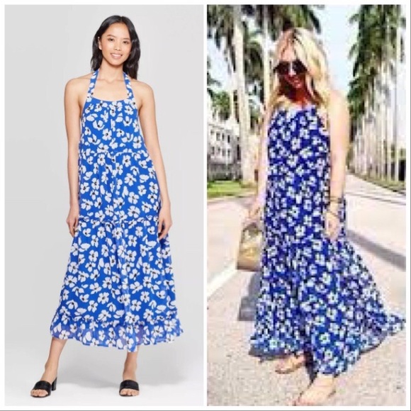 Who What Wear Dresses & Skirts - Who What Wear Floral Tiered Halter Maxi Dress - XS
